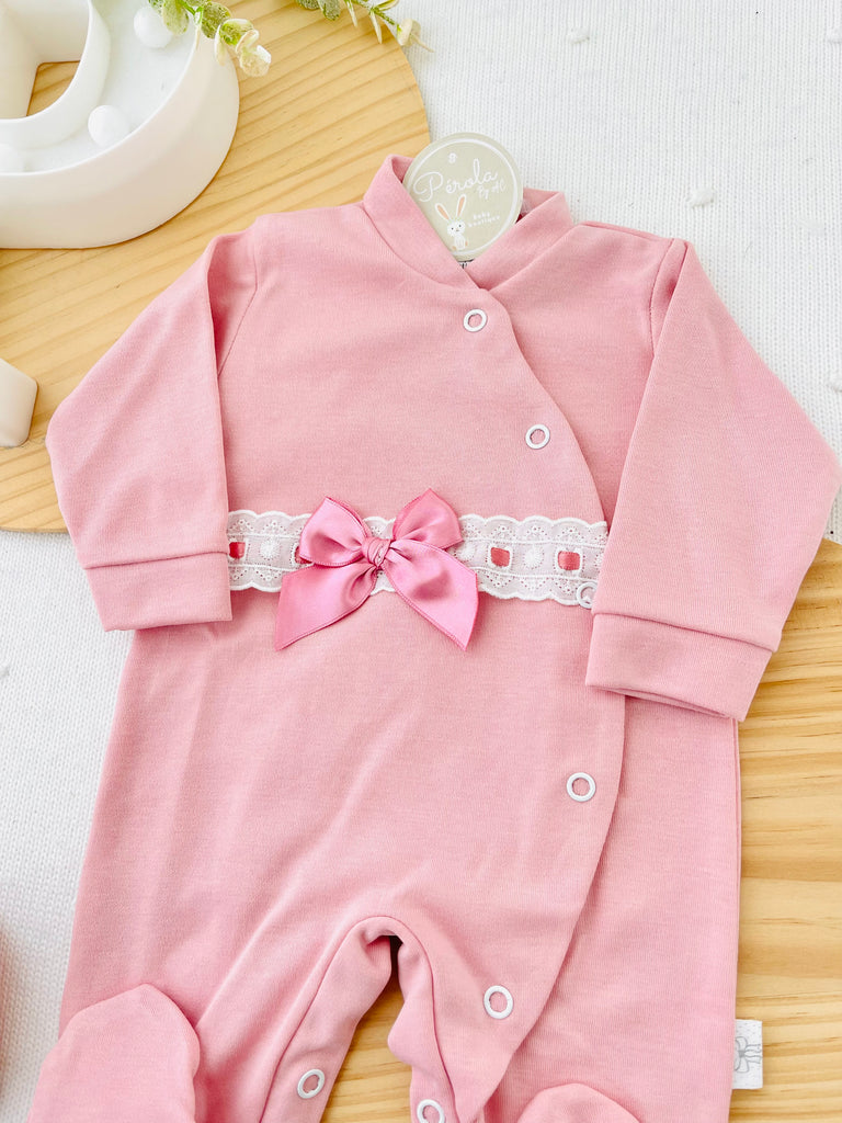 Babygrow Rosa Velho em algodão