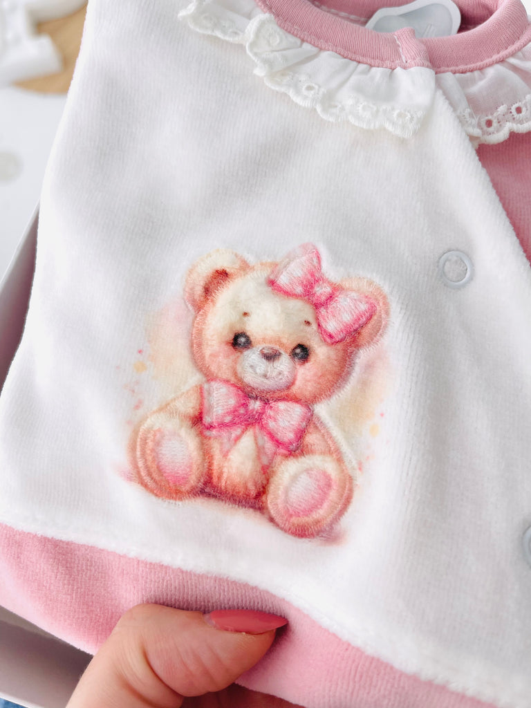 Babygrow tema ursinho em veludo