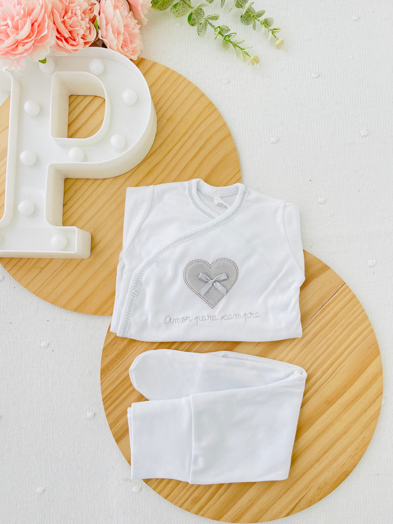 Conjunto interiores Amor para sempre: Body e calças