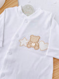 Babygrow branco unissexo algodão