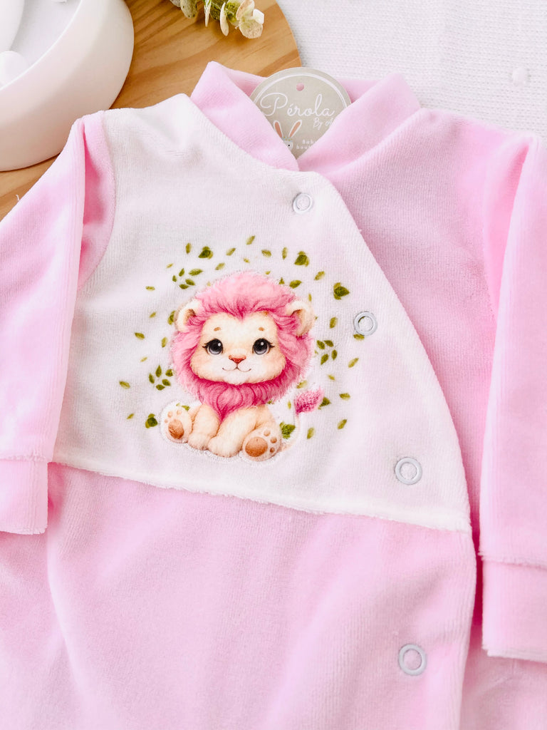 Babygrow tema Leão veludo