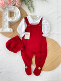 Conjunto vermelho pompom