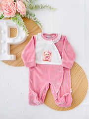 Babygrow tema ursinho em veludo