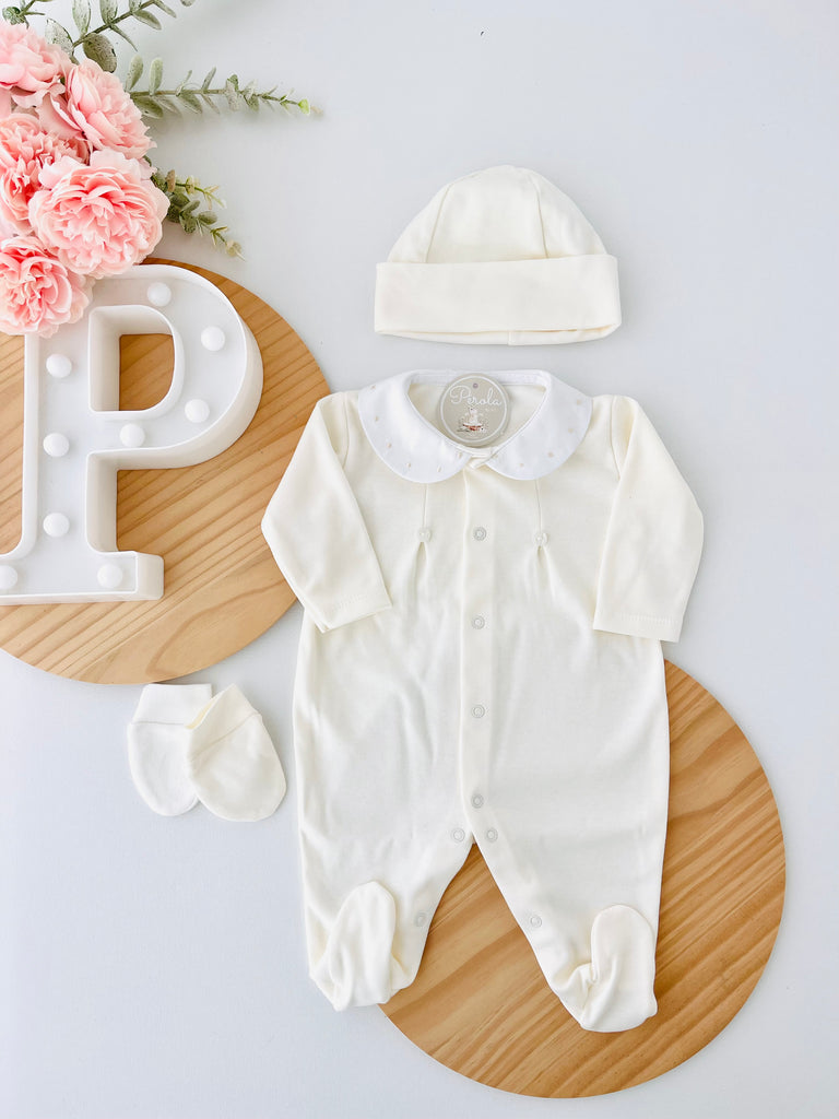 Babygrow bolinha em algodão