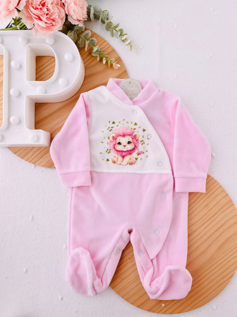 Babygrow tema Leão veludo