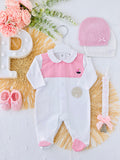 Babygrow algodão barco rosa