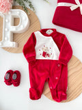 Babygrow vermelho veludo