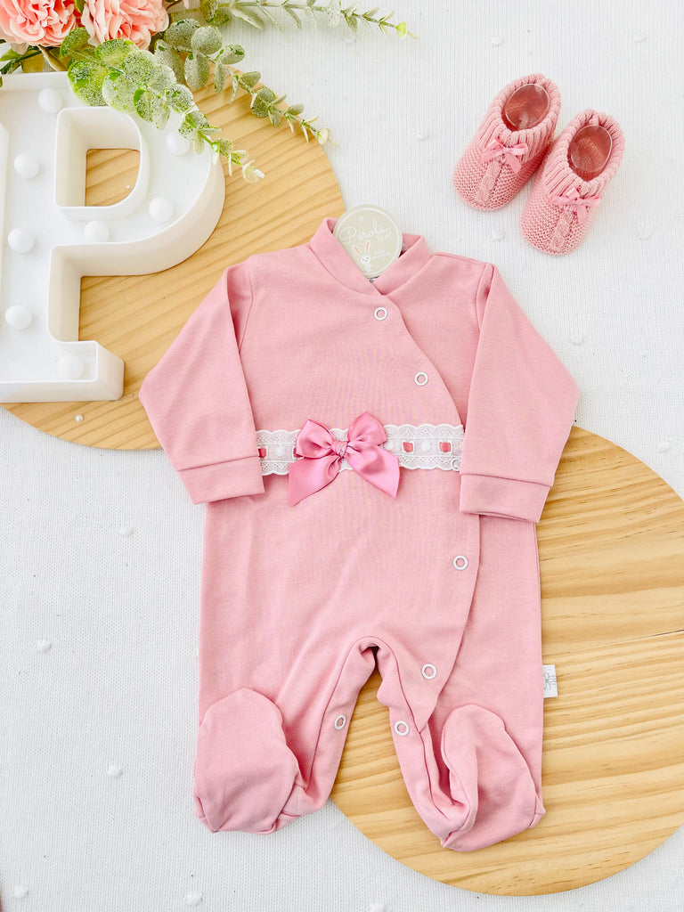 Babygrow Rosa Velho em algodão