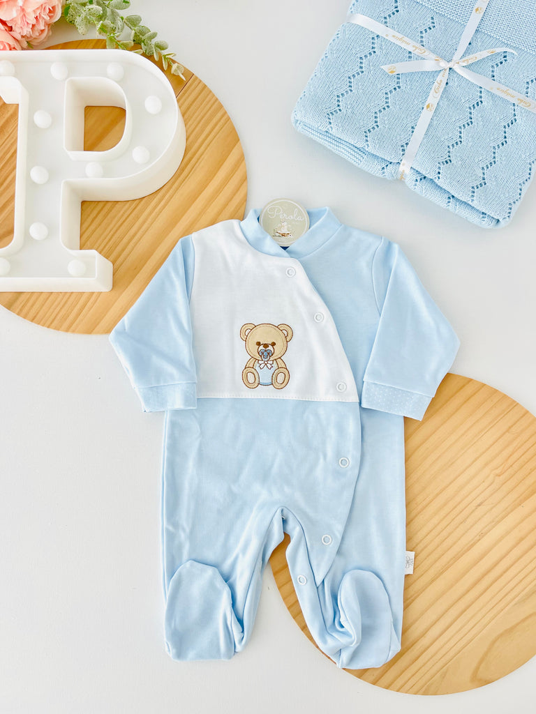 Babygrow ursinho com chucha em algodão