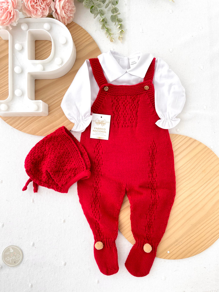 Conjunto vermelho pompom