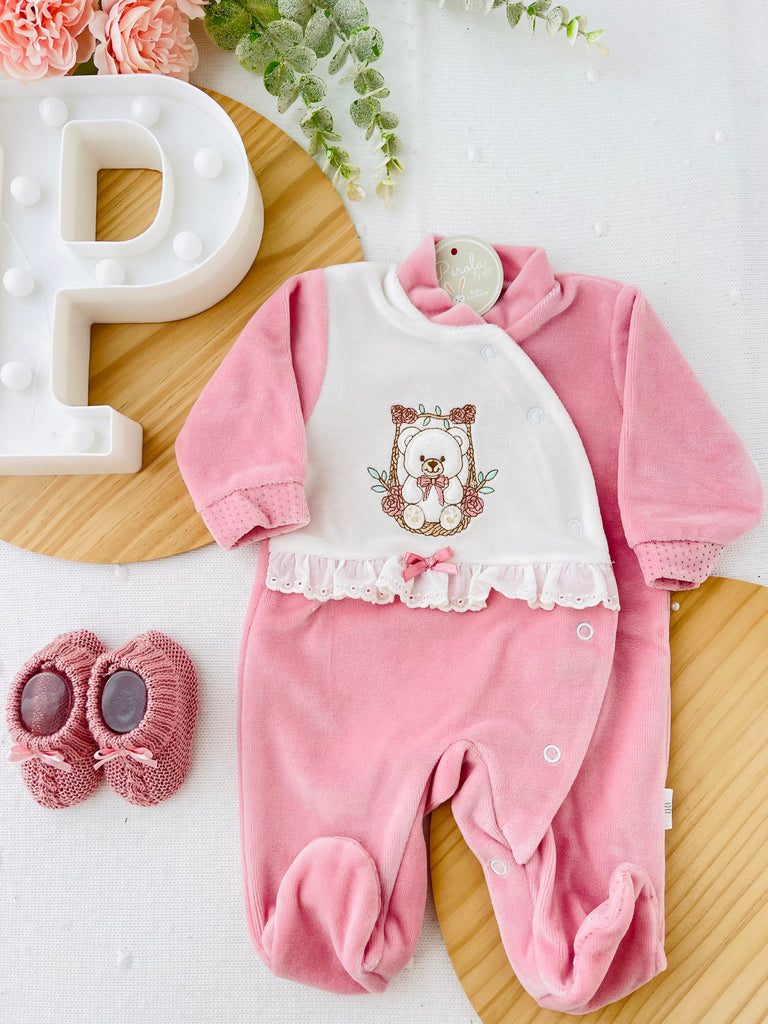 Babygrow baloiço em veludo