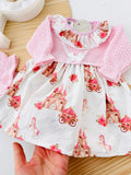 Conjunto Princesas: vestido e touca