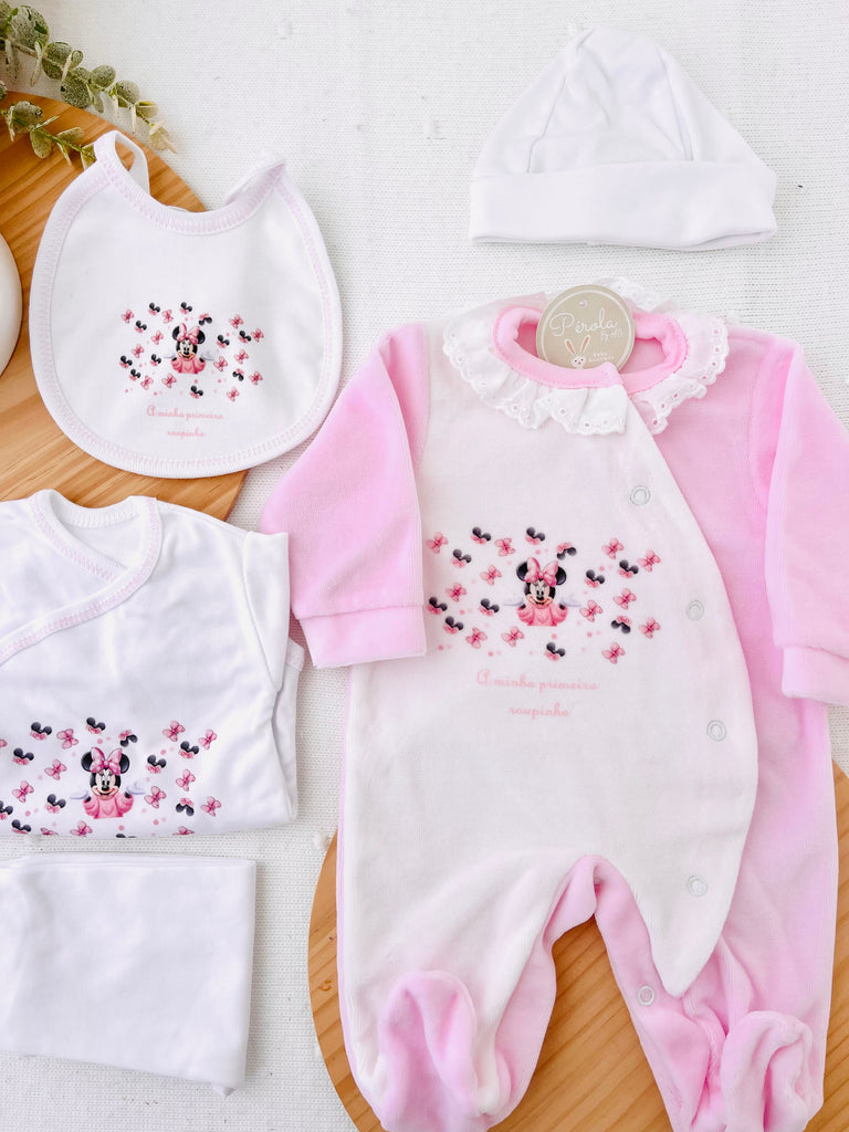 Conjunto primeira roupinha Mickey e Minnie