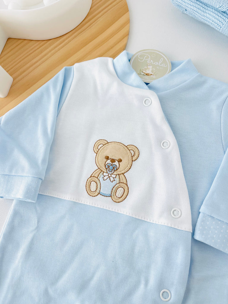 Babygrow ursinho com chucha em algodão