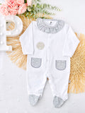 Babygrow em algodão com golinha