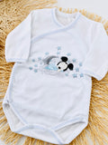 Conjunto Body e calças Mickey e Minnie