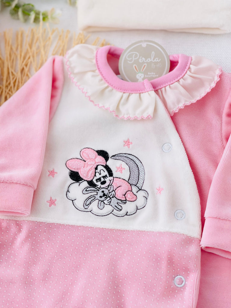Babygrow VELUDO Minnie e Mickey