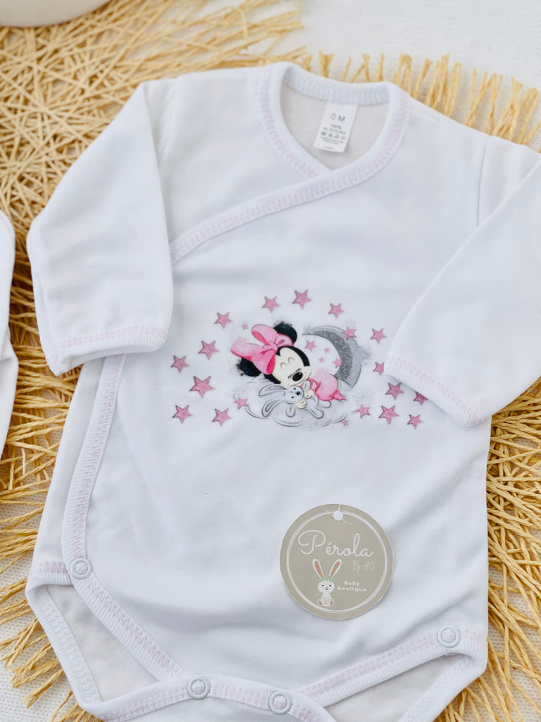 Conjunto Body e calças Mickey e Minnie