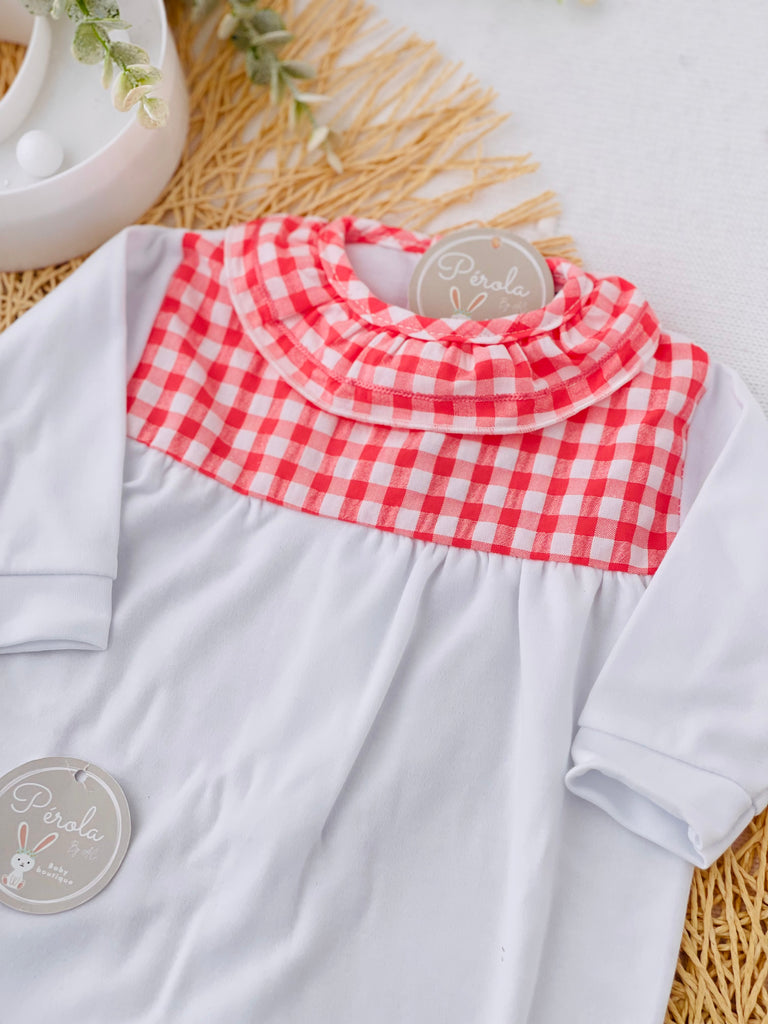 Babygrow vichy em algodão