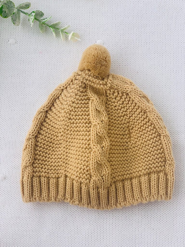 Gorro em malha com pompom