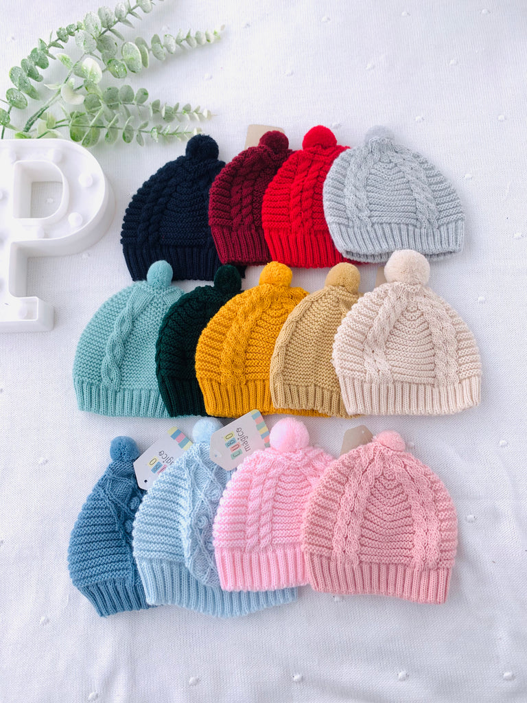 Gorro em malha com pompom