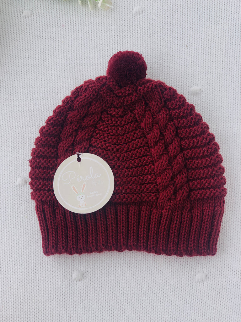 Gorro em malha com pompom