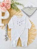 Babygrow corações bordados