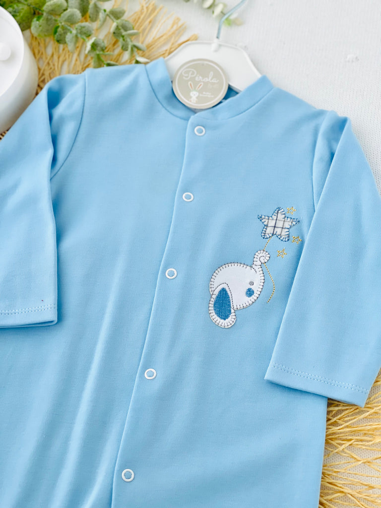 Babygrow em algodão com elefante