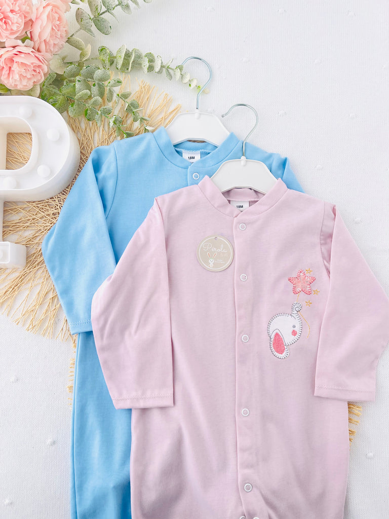 Babygrow em algodão com elefante